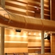 Multi-tier curved wood balcony fronts at Richmond Hill Centre for the Performing Arts